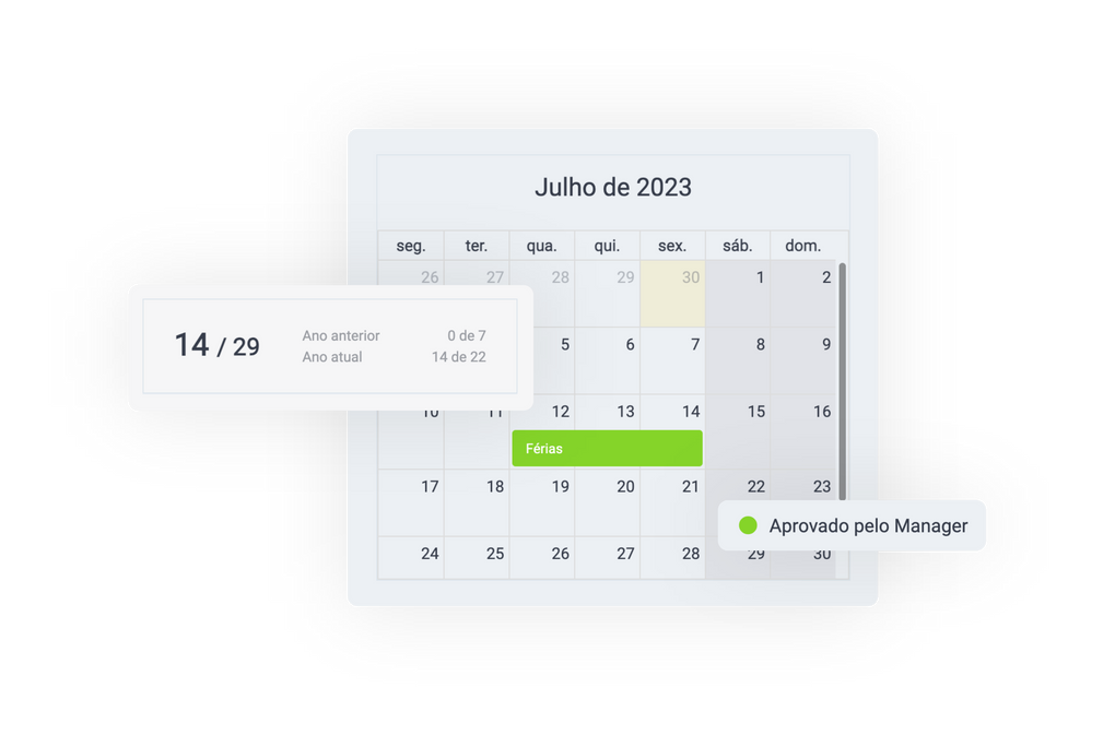 Calendário digital para uma eficaz gestão de faltas e marcação de férias com aprovação dos managers