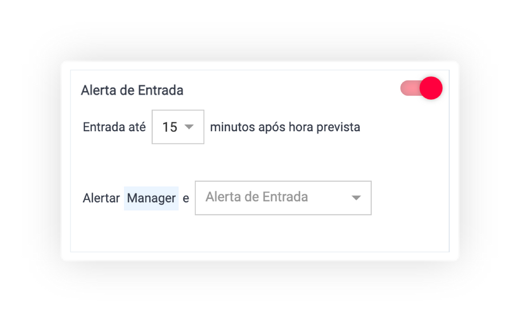 Alertas de entrada e saída para um fácil e transparente controlo do horário