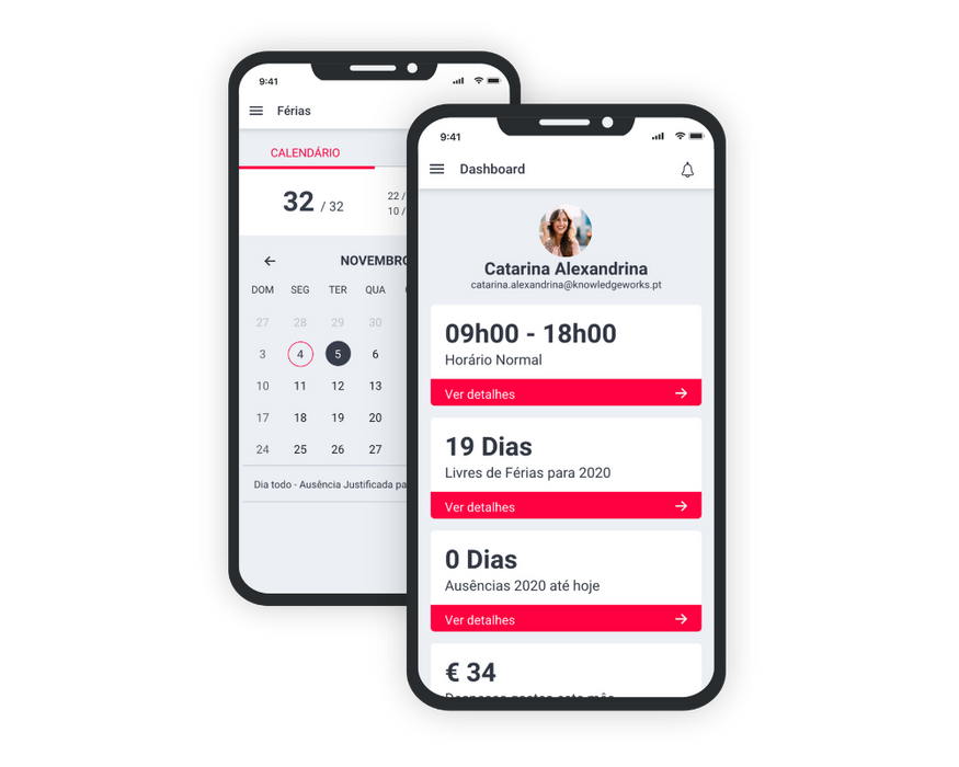 Smartphone com o perfil de utilizador do YO! disponível para download na app store e Google play